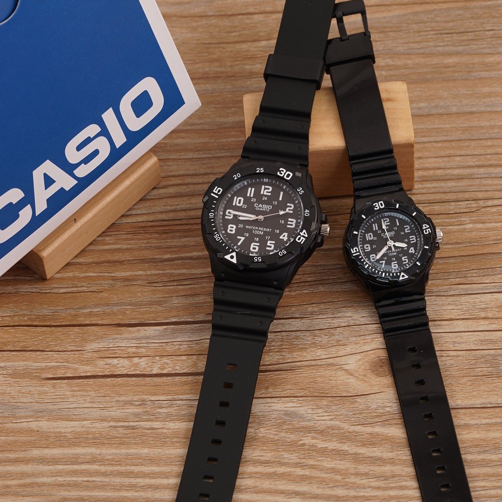 Casio couple watch waterproof with box #CA1706/1707